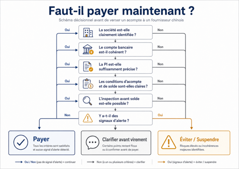 Checklist visuelle avant virement