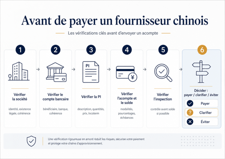Schéma du processus de vérification avant paiement